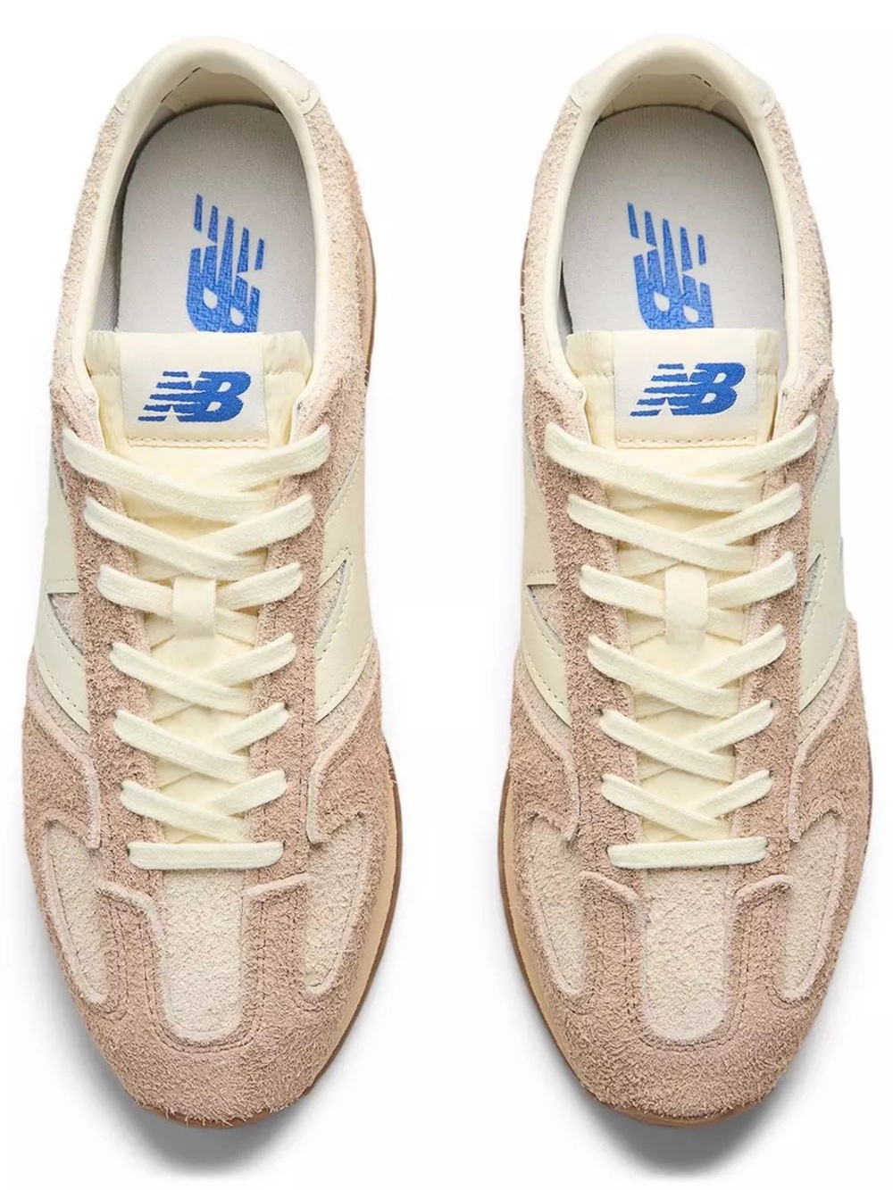 New Balance 471 Cream & tan Retro Suede sneakers